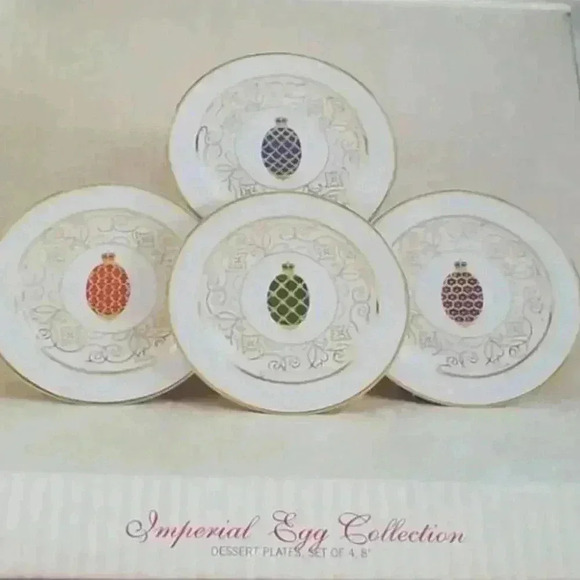 Porcelain Egg Cake Plate & Server  NWT - Picture 9 of 9